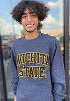 Champion Wichita State Shockers Mens Charcoal Arch Long Sleeve Crew Sweatshirt