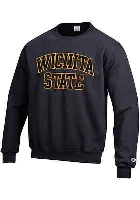 Champion Wichita State Shockers Mens Black Arch Long Sleeve Crew Sweatshirt