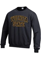 Champion Wichita State Shockers Mens Black Arch Long Sleeve Crew Sweatshirt