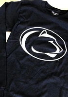 Champion Penn State Nittany Lions Navy Blue Primary Logo W/ Sleeve Hit Long T Shirt