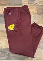 Champion Central Michigan Chippewas Mens Maroon Closed Bottom Sweatpants