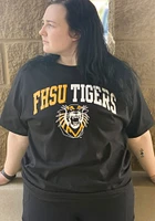 Champion Fort Hays State Tigers Black ARCH MASCOT Short Sleeve T Shirt