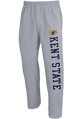 Champion Kent State Golden Flashes Mens Grey Open Bottom Sweatpants
