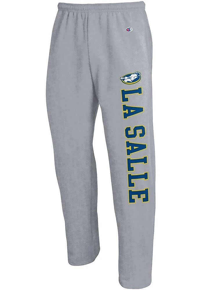 Champion La Salle Explorers Mens Grey Open Bottom Sweatpants