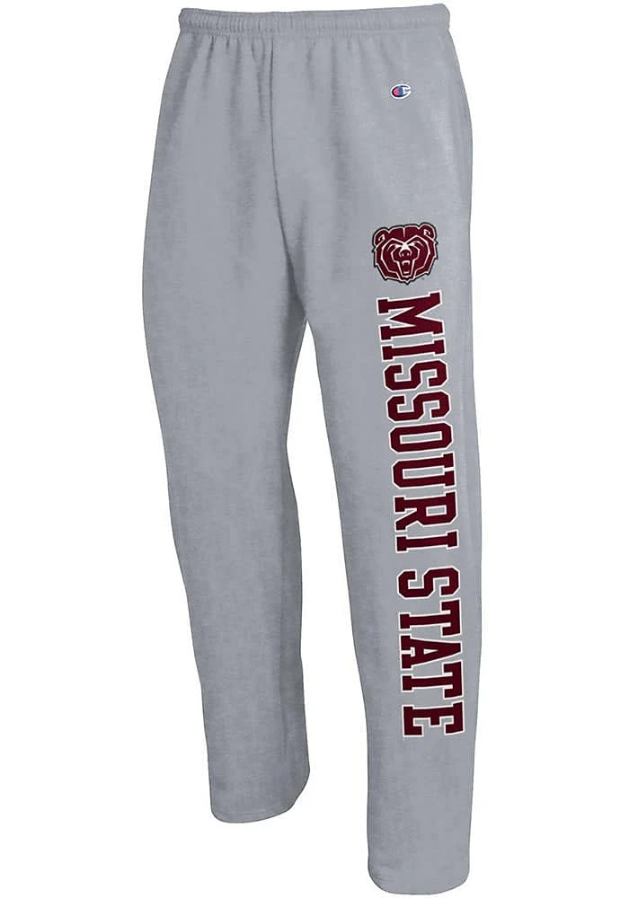 Champion Missouri State Bears Mens Grey Open Bottom Sweatpants