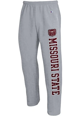 Champion Missouri State Bears Mens Grey Open Bottom Sweatpants