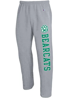 Champion Northwest Missouri State Bearcats Mens Grey Open Bottom Sweatpants