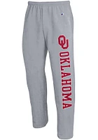 Champion Oklahoma Sooners Mens Grey Open Bottom Sweatpants