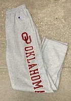 Champion Oklahoma Sooners Mens Grey Open Bottom Sweatpants