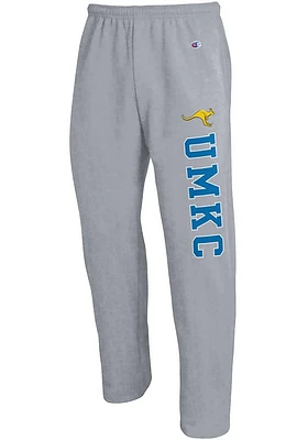Champion UMKC Roos Mens Grey Open Bottom Sweatpants
