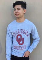 Champion Oklahoma Sooners Grey Number 1 Long Sleeve T Shirt