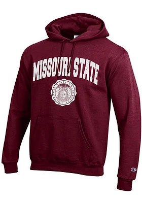 Champion Missouri State Bears Mens Maroon Official Seal Long Sleeve Hoodie