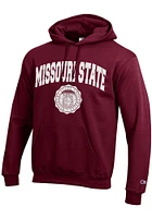Champion Missouri State Bears Mens Maroon Official Seal Long Sleeve Hoodie