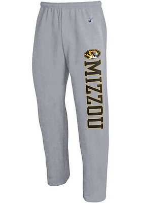 Champion Missouri Tigers Mens Grey Open Bottom Sweatpants