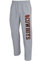 Champion Oklahoma State Cowboys Mens Grey Open Bottom Sweatpants