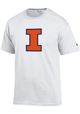 Champion Illinois Fighting Illini White Primary Logo Short Sleeve T Shirt