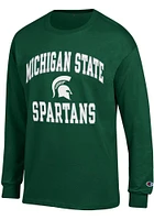 Champion Michigan State Spartans Green No1 Design Long Sleeve T Shirt