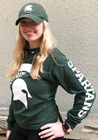 Champion Michigan State Spartans Green Helmet Long Sleeve T Shirt