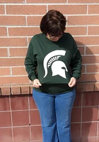Champion Michigan State Spartans Green Helmet Long Sleeve T Shirt