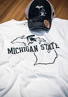 Champion Michigan State Spartans White Outline Short Sleeve T Shirt