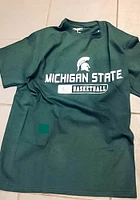Champion Michigan State Spartans Green Spartan Basketball Short Sleeve T Shirt