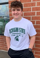 Champion Michigan State Spartans White Spartan Football Short Sleeve T Shirt