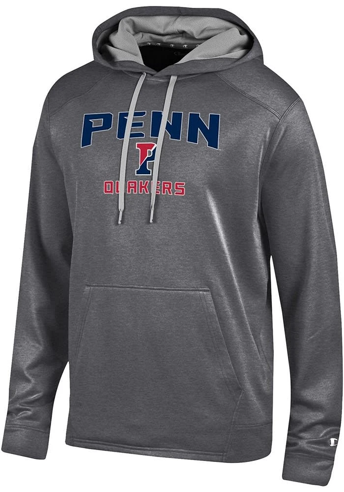 Champion Pennsylvania Quakers Mens Grey Athletic Fleece Hood