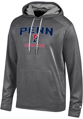 Champion Pennsylvania Quakers Mens Grey Athletic Fleece Hood