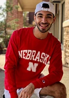 Champion Nebraska Cornhuskers Red Arch Mascot Long Sleeve T Shirt