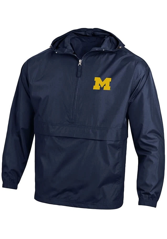 Champion Michigan Wolverines Mens Blue Primary Logo Light Weight Jacket
