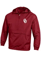 Champion Oklahoma Sooners Mens Crimson Primary Logo Light Weight Jacket