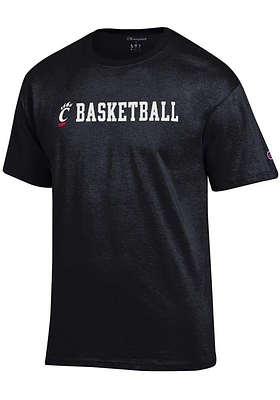 Champion Cincinnati Bearcats Black Basketball Paw Logo Short Sleeve T Shirt