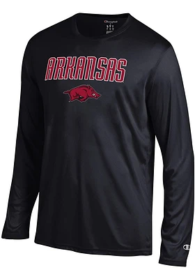 Champion Arkansas Razorbacks Black Athletic Long Sleeve Tee T-Shirt