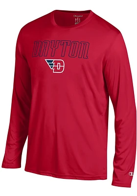 Champion Dayton Flyers Red Athletic Long Sleeve T-Shirt