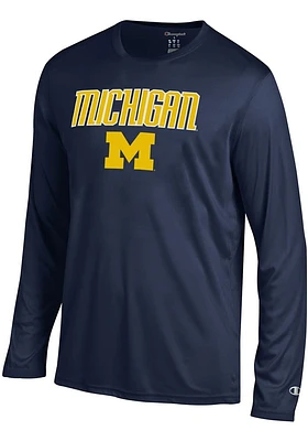 Champion Michigan Wolverines Blue Athletic Long Sleeve T-Shirt