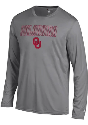 Champion Oklahoma Sooners Grey Athletic Long Sleeve T-Shirt