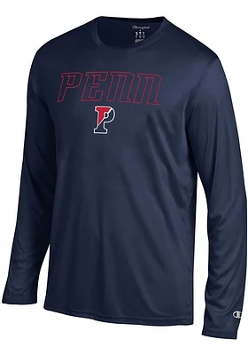 Champion Pennsylvania Quakers Navy Blue Athletic Long Sleeve T-Shirt