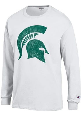 Champion Michigan State Spartans White Primary Logo Long Sleeve T Shirt