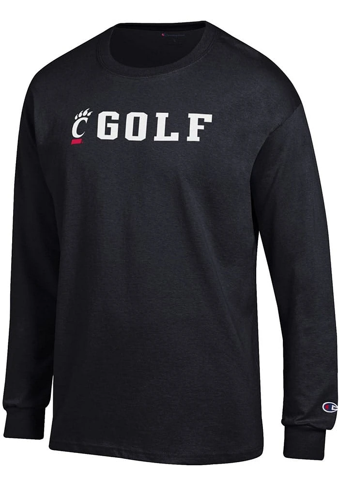 Champion Cincinnati Bearcats Black Golf Long Sleeve T Shirt