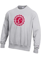 Champion Cincinnati Bearcats Mens Grey Official Seal Long Sleeve Crew Sweatshirt