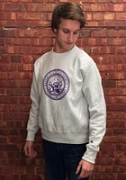 Champion K-State Wildcats Mens Grey Official Seal Wordmark Long Sleeve Crew Sweatshirt