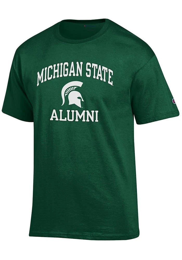 Champion Michigan State Spartans Green Alumni Design Graphic Short Sleeve T Shirt