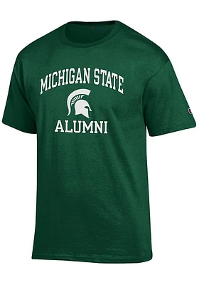 Champion Michigan State Spartans Green Alumni Design Graphic Short Sleeve T Shirt