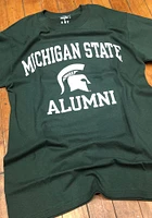 Champion Michigan State Spartans Green Alumni Design Graphic Short Sleeve T Shirt
