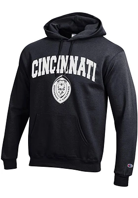 Champion Cincinnati Bearcats Mens Black Official Seal Long Sleeve Hoodie