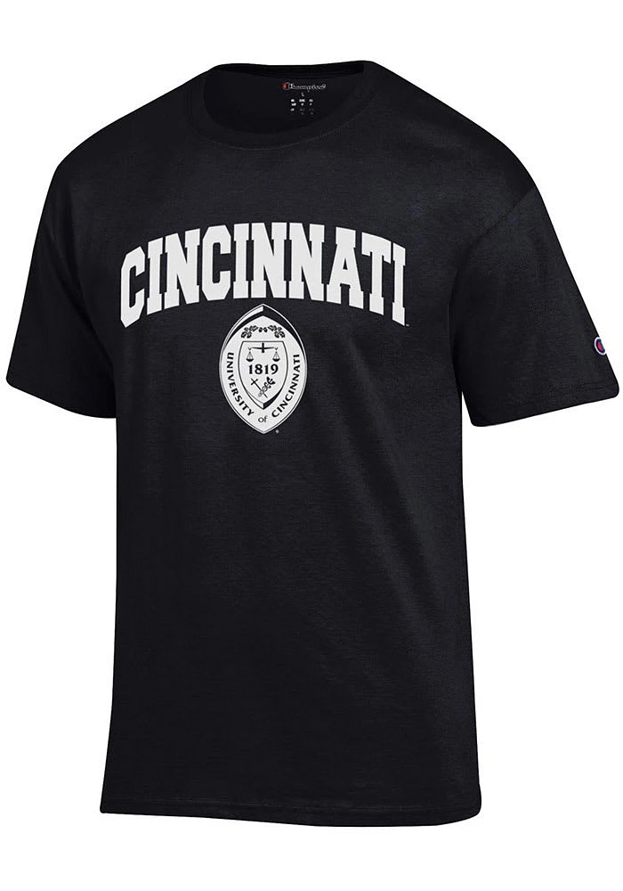 Champion Cincinnati Bearcats Black Official Seal Short Sleeve T Shirt