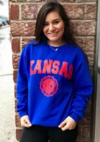 Champion Kansas Jayhawks Mens Seal Long Sleeve Crew Sweatshirt