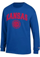 Champion Kansas Jayhawks Blue Seal Long Sleeve T Shirt