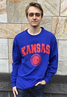 Champion Kansas Jayhawks Blue Seal Long Sleeve T Shirt