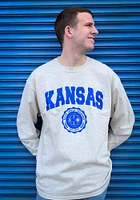 Champion Kansas Jayhawks Oatmeal Seal Long Sleeve T Shirt